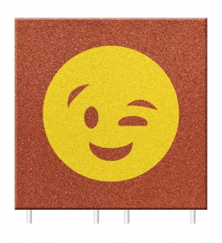 EUROFLEX® "Smiley Zwinker" Fallschutzplatte 50cm x 50cm